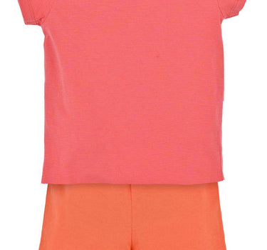 BONDI Shorty - Kurzer Schlafanzug "Beauty" 36184 | Rosa / Orange