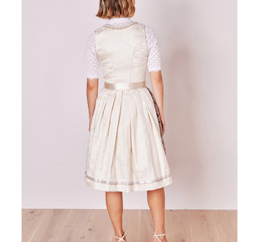Krüger MADL Dirndl "Fia" mit Spitzenschürze 416966 | Natur 60cm
