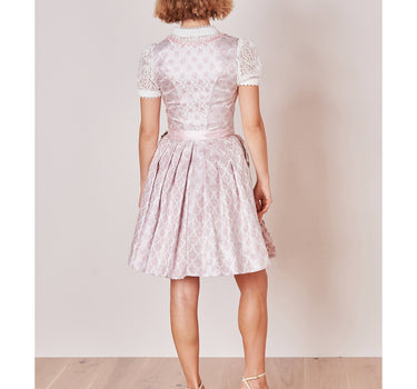 Krüger MADL Dirndl "Lia" mit Spitzenschürze 415767 | Rose 50cm