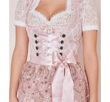 Krüger MADL Dirndl "Lia" mit Spitzenschürze 415767 | Rose 50cm