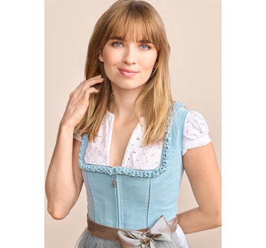 Krüger MADL Dirndl "Emmeline" 415769 | Hellblau 60cm