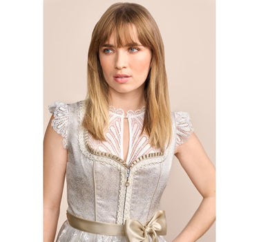 Krüger MADL Dirndl "Erla" 414469 | Hellgrau 60cm