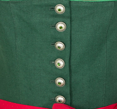 Dirndl Amanda - Grün Schwarz 95cm Gr. 38