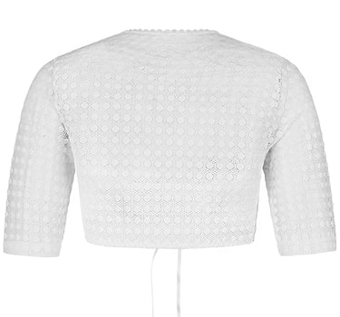 Nina von C. Spitzen Dirndlbluse "Karin" V-Ausschnitt 16463358 | Weiß