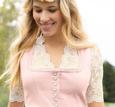 Nina von C. Halbarm Spitzen Dirndlbluse "Melina" 16467326 | Champagner