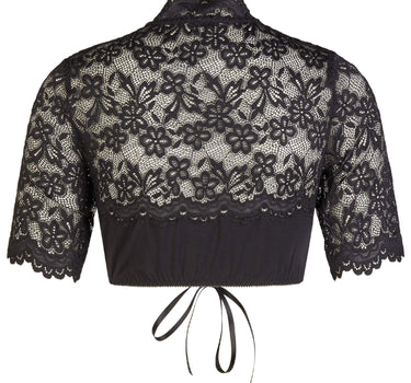 Nina von C. Spitzen Dirndlbluse "Sophie"  Lochausschnitt 16465326 | Schwarz