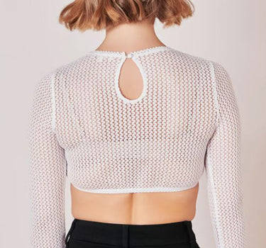 Krüger Collection Langarm Dirndlbluse "Araceli" mit Lochspitze 216267 | Ecru