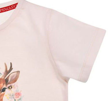 BONDI Mädchen T-Shirt "Alpenqueen" mit Hirschprint 26108 | Puder