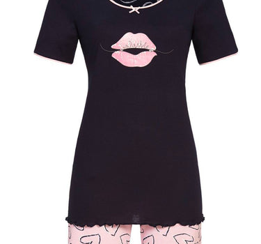 RINGELLA Damen Kurzarm Pyjama "Lovely" 4261312 | Dark Navy