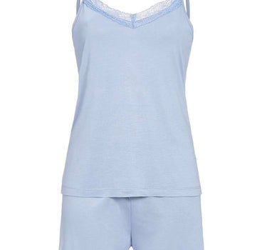 RINGELLA Damen Pyjama "Airy" mit Spitzenbesatz 4261314 | Ciel