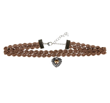 LUISIA Halsband Kropfband "Editha" | Braun