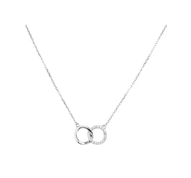 LUISIA Filigrane Halskette Infinity Ringe | 925 Silber mit Zirkonia