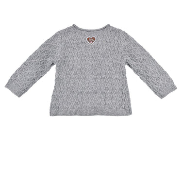 BONDI Mädchen Trachten Strickjacke "Alpenglück" 86852 | Grau