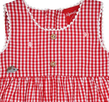 BONDI Baby Mädchen Trachtenkleid 86927 | Kariert Rot Weiß