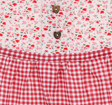 BONDI Baby Mädchen Dirndl Kleid "Rehkitz" 86987 | Heart Allover Rosa