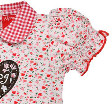 BONDI Baby Halbarm Body "I Mog Di" 86992 | Blumenalloverdruck