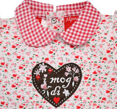 BONDI Baby Halbarm Body "I Mog Di" 86992 | Blumenalloverdruck