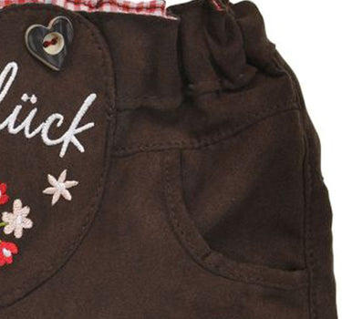 BONDI Mädchen Kunstleder Shorts Hose "Alpenglück" 86996 | Braun