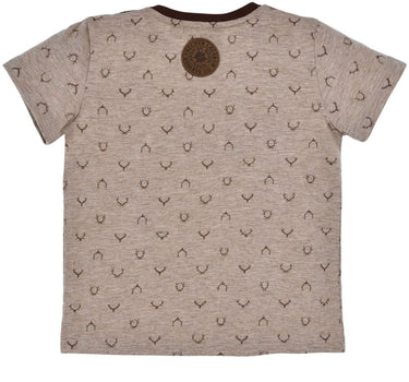 BONDI Jungen T-Shirt "Hosenträger" 91715 | Beige melange
