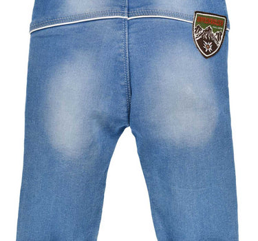 BONDI Lange Baby Jungen Jeans "Gipfelkraxler" 91725 | Blue denim