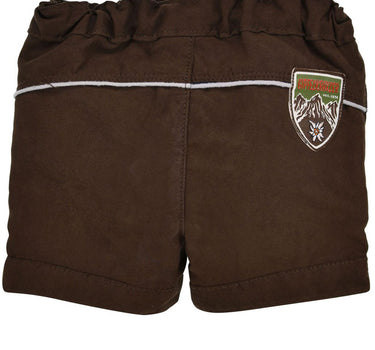 BONDI Jungen Kunstleder Shorts Hose "Gipfelkraxler" 91727 | Braun - Bermuda