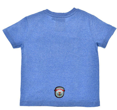 BONDI Jungen T-Shirt Hosenträger "Lausbub" 91833 | Blue melange
