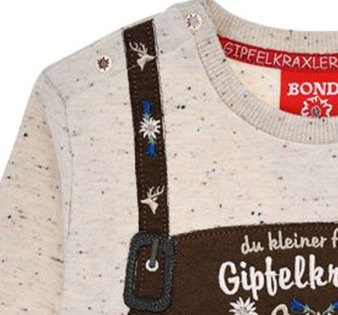 BONDI Jungen Sweatshirt "Gipfelkraxler" 91835 | Beige Melange