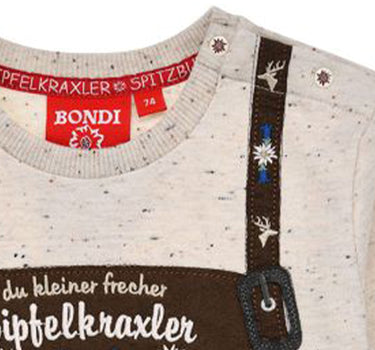 BONDI Jungen Sweatshirt "Gipfelkraxler" 91835 | Beige Melange