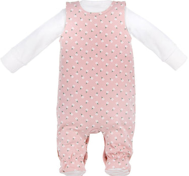 BONDI Baby Strampler "Blumenallover" 93946 | flower allover Rosa - Babystrampelanzug