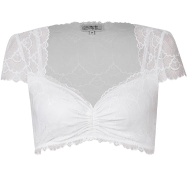 MarJo Dirndlbluse "Adelsdorf" Kurzarm | Offwhite