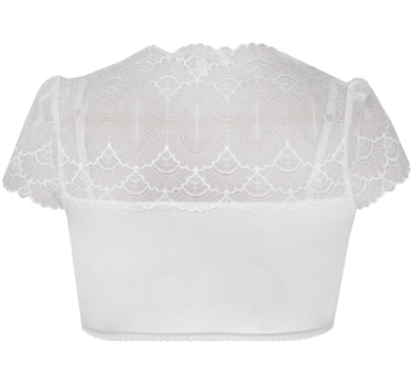 MarJo Dirndlbluse "Adelsdorf" Kurzarm | Offwhite