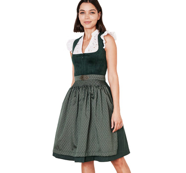 Krüger MADL Dirndl "Alisha" 415468 | Dunkelgrün 60cm