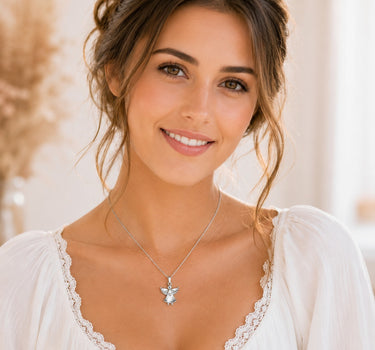 LUISIA® Kettenanhänger Engel Schutzengel mit Herz | 925 Sterling Silber