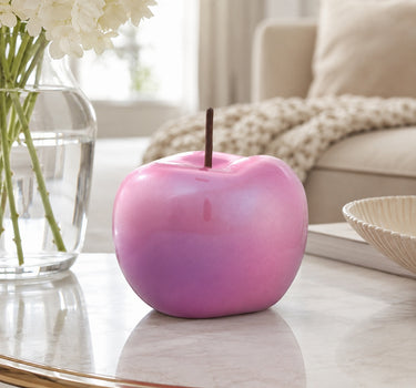 Riffelmacher Deko Apfel aus Keramik 75410 | Rosa 12cm