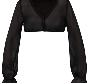 MarJo Dirndlbluse "Arnstein" Langarm | Schwarz