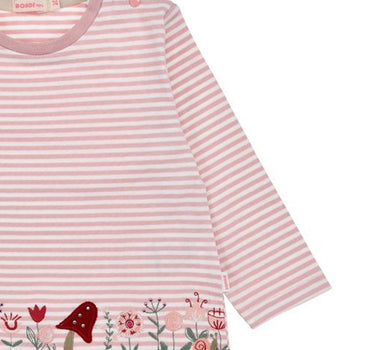 BONDI Mädchen Langarmshirt "Be nature"  86955 | Stipe Candy/Offwhite