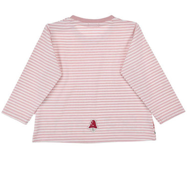 BONDI Mädchen Langarmshirt "Be nature"  86955 | Stipe Candy/Offwhite