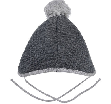 BONDI Baby Kleinkinder Strickmütze "Lausbub" 91584 | Anthra Melange