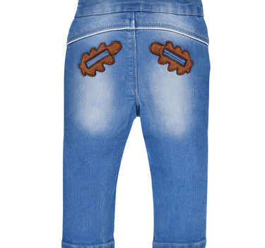 BONDI Lange Baby Jungen Jeans "Lausbub" 91642 | Blue denim