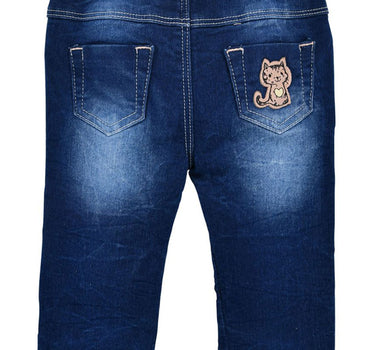 BONDI Baby Mädchen Jeans "Katze" 86656 | Blue denim