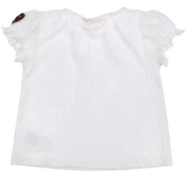 BONDI Baby Mädchen Halbarm Unterziehshirt Puffärmel 86756 | Weiß