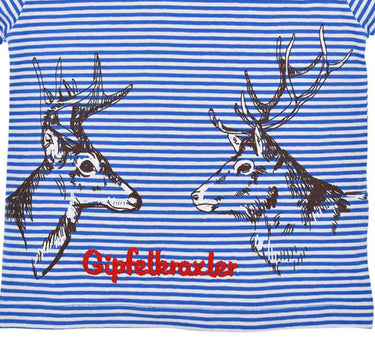BONDI Jungen T-Shirt "Hirsche" 91522 | Blau Weiß Gestreift