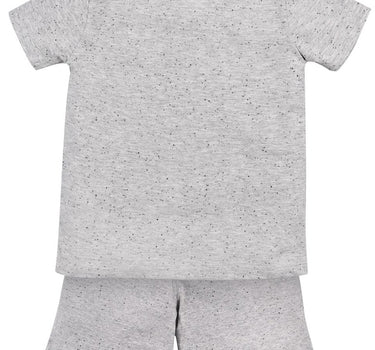 BONDI Jungen Shorty Sommerpyjama "Traktor" 33188 | Grey melange