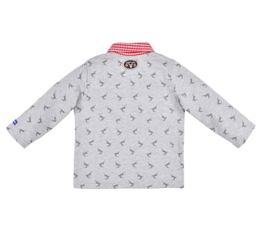 BONDI Jungen Sweatshirt "Lausbub" mit Hemdkragen 91570 | Grey Melange