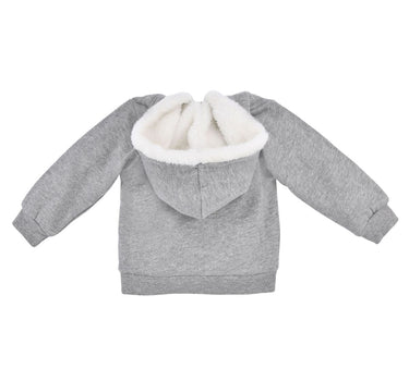 BONDI Baby Mädchen Kapuzenjacke "Wild Love" 86633 | Grey Melange