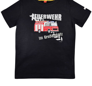 BONDI Jungen T-Shirt "Feuerwehr" 33178 | Schwarz