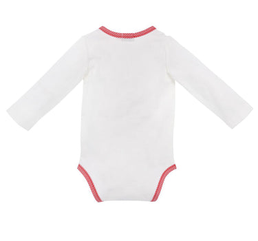 BONDI Baby Langarm Body "Kuh" 93773 | Offwhite Weiß