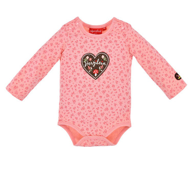 BONDI Baby Langarm Body "Herzilein" 86677 | Soft Rose