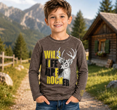 BONDI Jungen Langarmshirt "Wild Life" 29905 | Braun