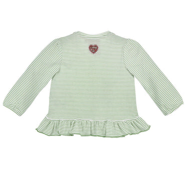 BONDI Baby Mädchen Langarmshirt "Rehkitz" 86673 | Grün/Weiß